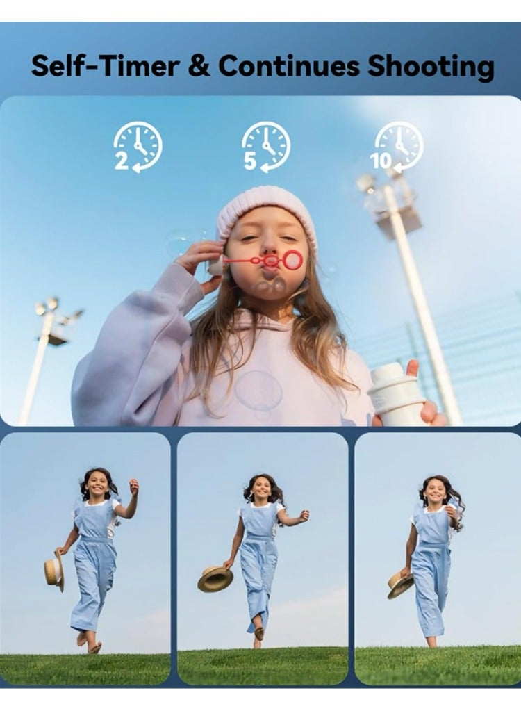 Generic 50 million high-definition pixel digital camera for children: The pink camera is a birthday gift for teenagers. It is a 16x zoom camera for girls. The compact camera is a toy for children  - Image 2