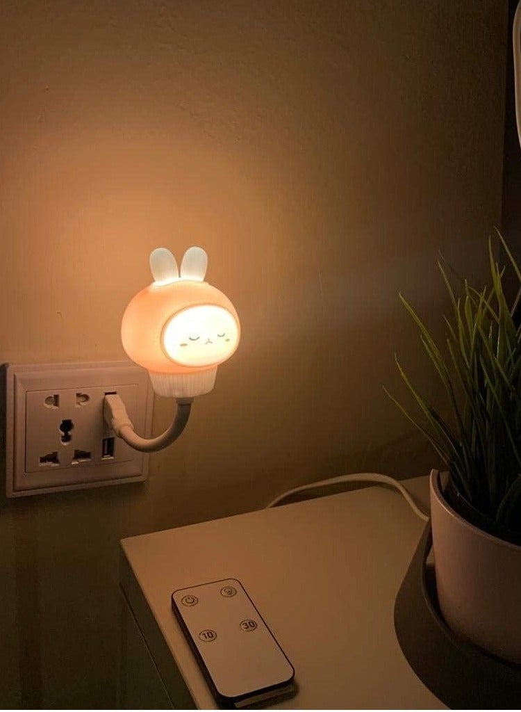 RATSAW USB Plug in Bunny Night Light with Remote Control Dimmer and Timer - Image 5