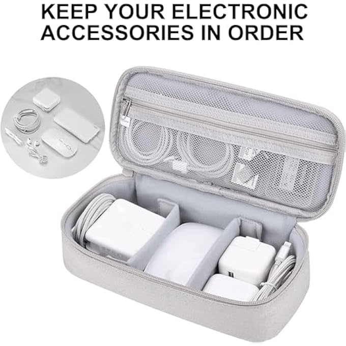 ELECTRONIC ACCESSORY BAG, PORTABLE ELECTRONIC ACCESSORIES BAG ORGANIZER, TRAVEL GADGETS STORAGE CASE, CABLE ORGANIZER POUCH, COMPATIBLE FOR CHARGER USB CABLES SD MEMORY CARDS EARPHONE - Image 3