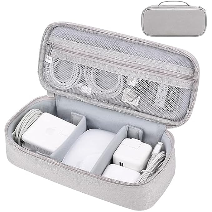 ELECTRONIC ACCESSORY BAG, PORTABLE ELECTRONIC ACCESSORIES BAG ORGANIZER, TRAVEL GADGETS STORAGE CASE, CABLE ORGANIZER POUCH, COMPATIBLE FOR CHARGER USB CABLES SD MEMORY CARDS EARPHONE - Image 1