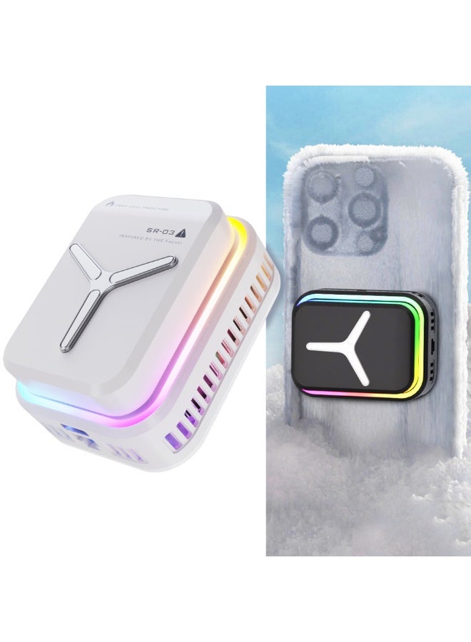 Wireless Phone Cooler, Magnetic/Back Clip Semiconductor Cell Phone Radiator with Independent Battery Fit for all Smartphones, Portable Mobile Phone Heatsink for Gaming & Live Streaming, SR-03  - Image 1