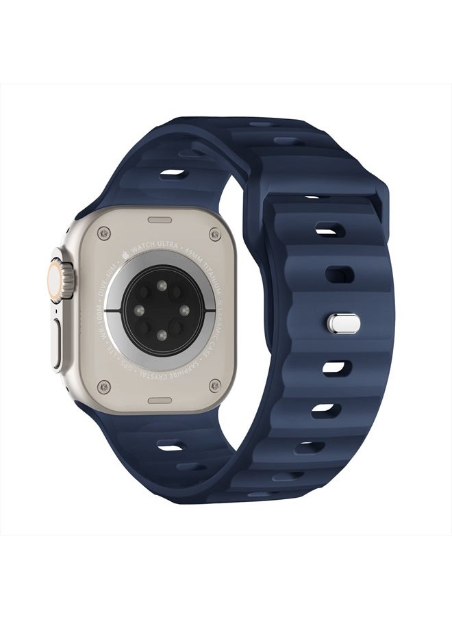 Suitisbest - Sport Band Compatible with Apple Watch Ultra Band 49mm 45mm 44mm 42mm for Men, Soft Breathable Silicone Wristbands Waterproof Replacement Strap for iWatch Series Ultra 8 7 6 5 4 SE - Image 1