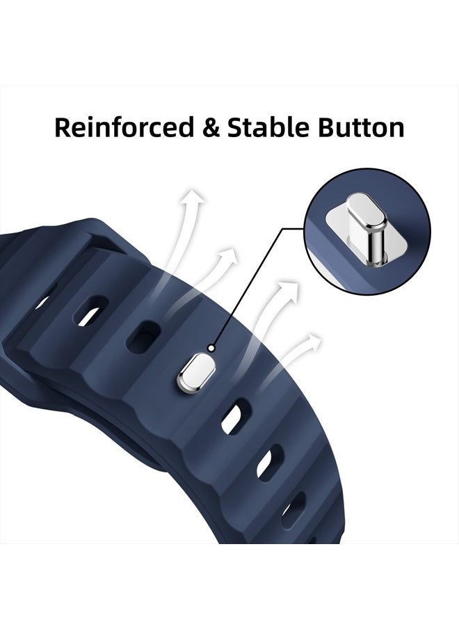 Suitisbest - Sport Band Compatible with Apple Watch Ultra Band 49mm 45mm 44mm 42mm for Men, Soft Breathable Silicone Wristbands Waterproof Replacement Strap for iWatch Series Ultra 8 7 6 5 4 SE - Image 1
