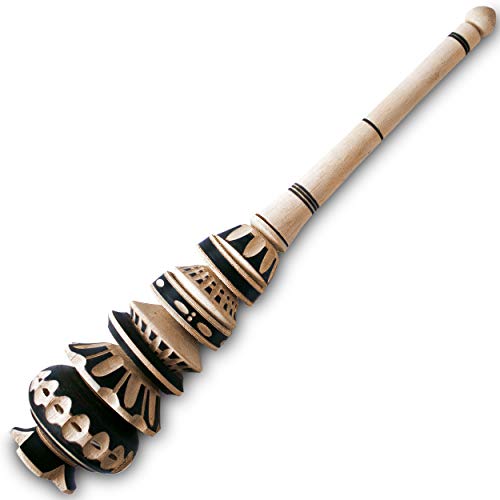 GLOBE ROCKET Authentic Artisanal Molinillo Hot Chocolate Frother (Large) - Handmade Wooden Whisk for Mexican Hot Chocolate - Molinillo Wooden Wisk - Traditional Mexican Cookware - Image 1