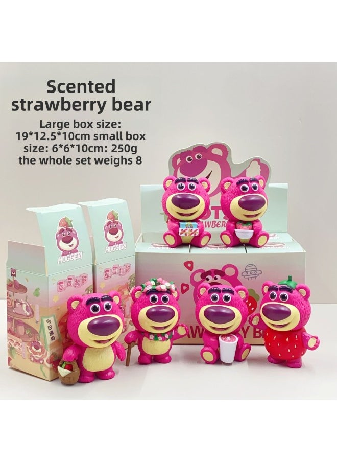 Generic - Star Dailou Doll Tea Party Cartoon Tide Play Hand Strawberry Bear Blind Box Cartoon Toy Ornaments Wholesale-Color:4-generation Ruby With End Box (please Take A Multiple Of 6 In The Whole Set) - Image 1