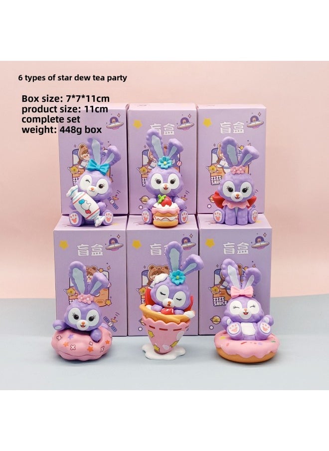 Generic - Star Dailou Doll Tea Party Cartoon Tide Play Hand Strawberry Bear Blind Box Cartoon Toy Ornaments Wholesale-Color:4-generation Ruby With End Box (please Take A Multiple Of 6 In The Whole Set) - Image 1