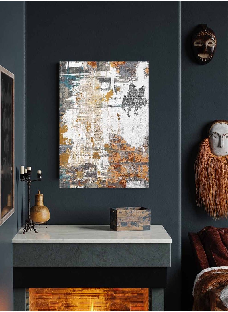 LOWHA Framed Canvas Wall Art Stretched Over Wooden Frame, Abstract Painting, For Home, Living Room, Office Decor  - Image 2