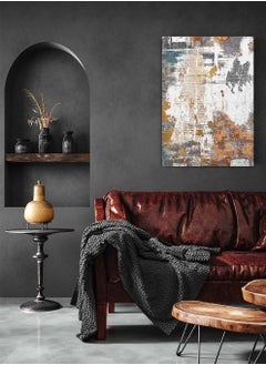 LOWHA Framed Canvas Wall Art Stretched Over Wooden Frame, Abstract Painting, For Home, Living Room, Office Decor  - Image 1