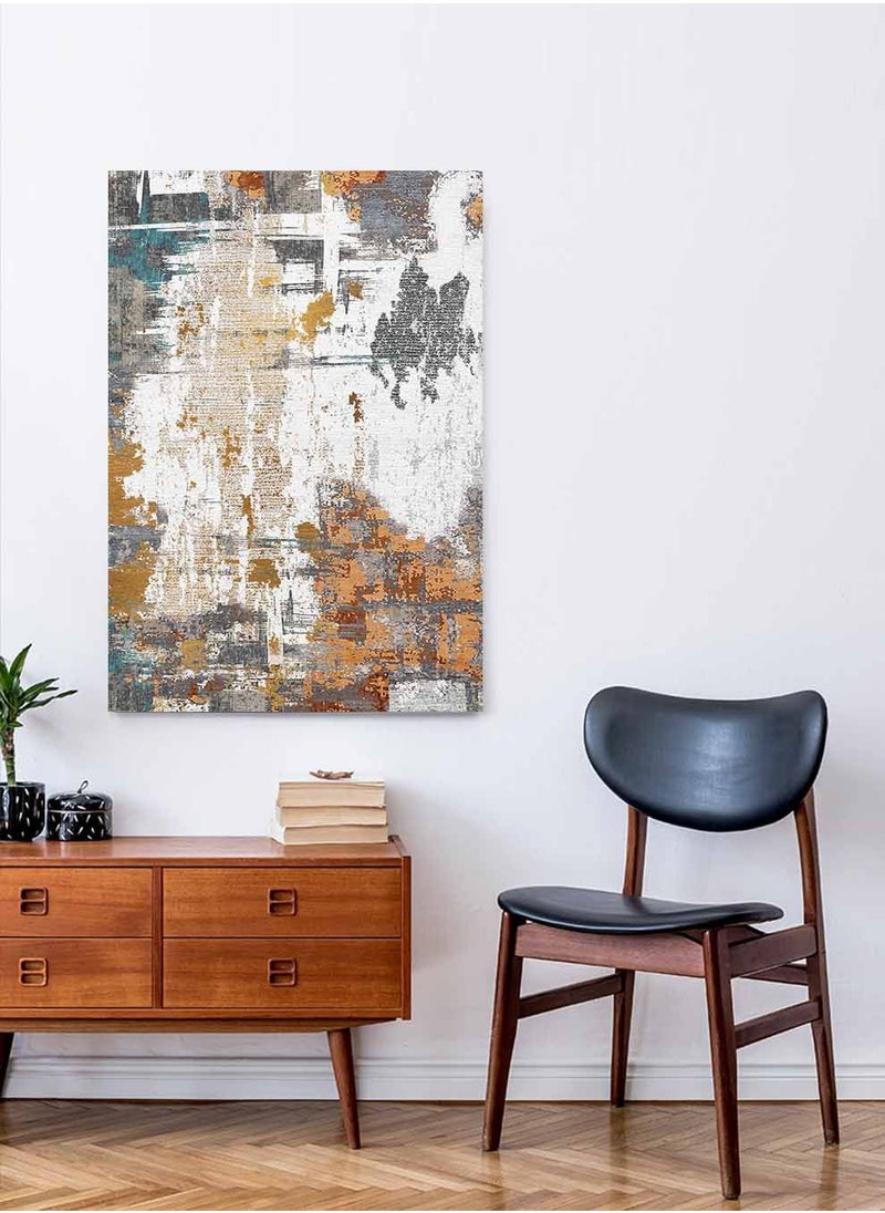 LOWHA Framed Canvas Wall Art Stretched Over Wooden Frame, Abstract Painting, For Home, Living Room, Office Decor  - Image 3
