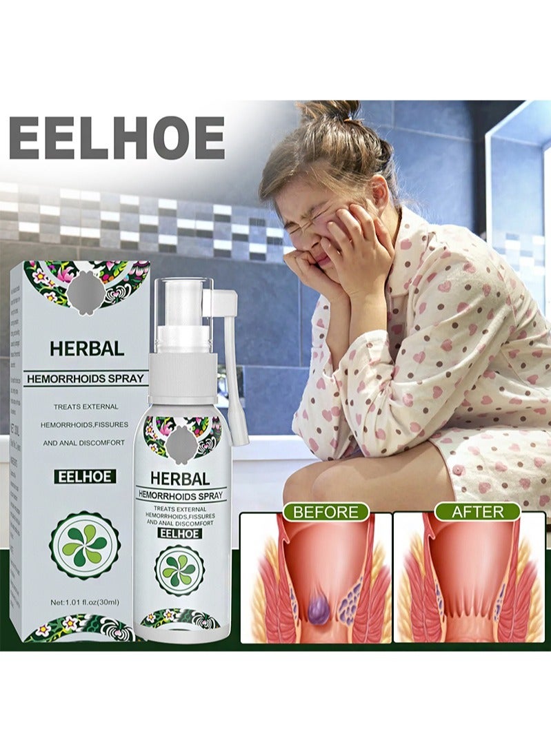 EELHOE Natural Herbal Hemorrhoids Spray，External And Internal Hemorrhoids Treatment With 100% Natural Herbal Extracts Formula(3pcs) - Image 5