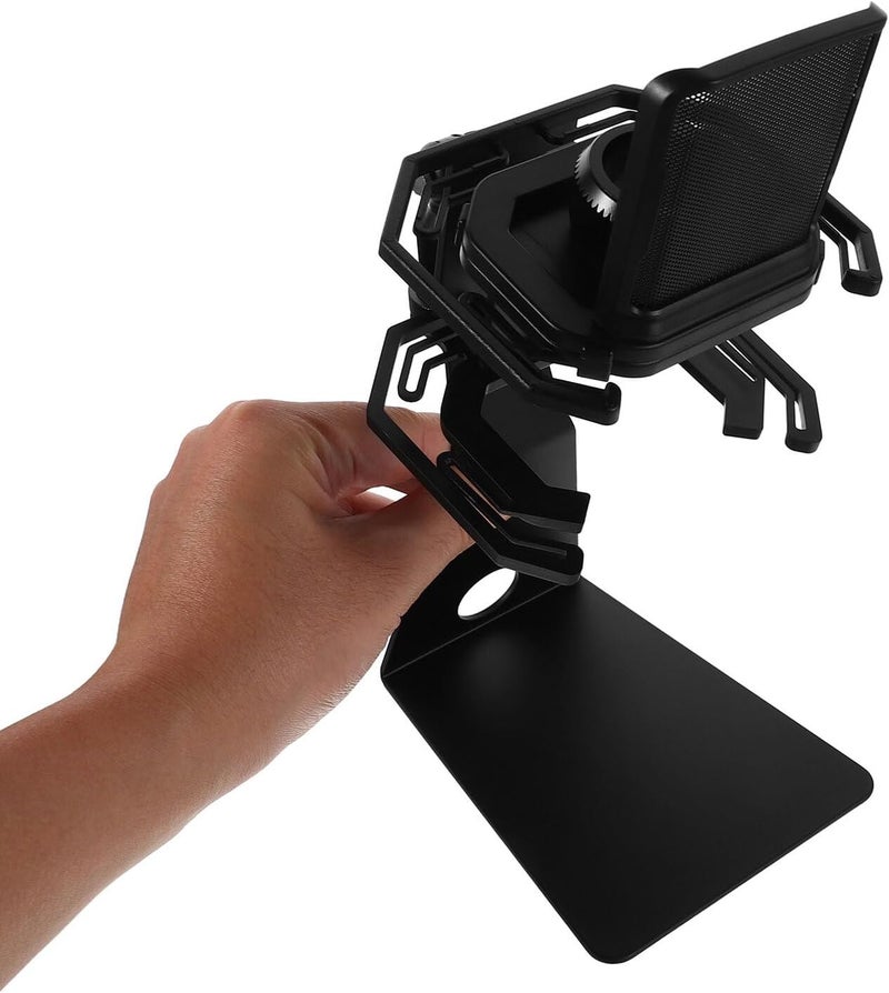 TOYANDONA Microphone Shock Mount with Pop Filter and Metal Bracket, Universal Tabletop Mic Stand for Studio and Livestreaming, Anti-vibration Wave Shock Mount Compatible with Large Diaphragm - Image 3