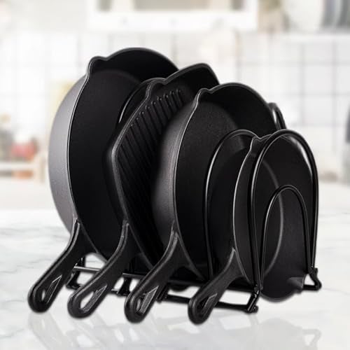 WonderStand Pot Pan Kitchen Shelves Freestanding Rack Organizer (5-Tier) Heavy Duty Metal For Home/Kitchen - Image 1