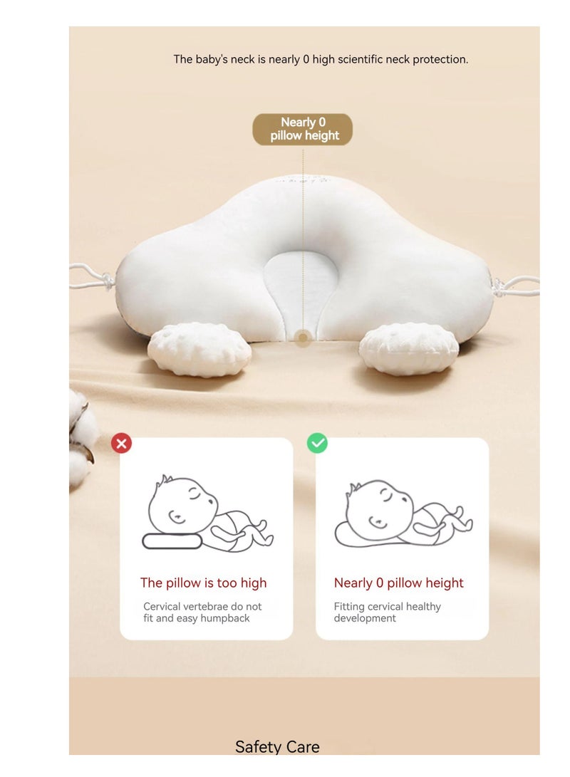 BAIG Pillows For Babies Shaping Pillow Fall Prevention Ab Side Breathable Comfort Cotton Newborn Infant Anti-Roll Sleep Bedding Kids - Image 2