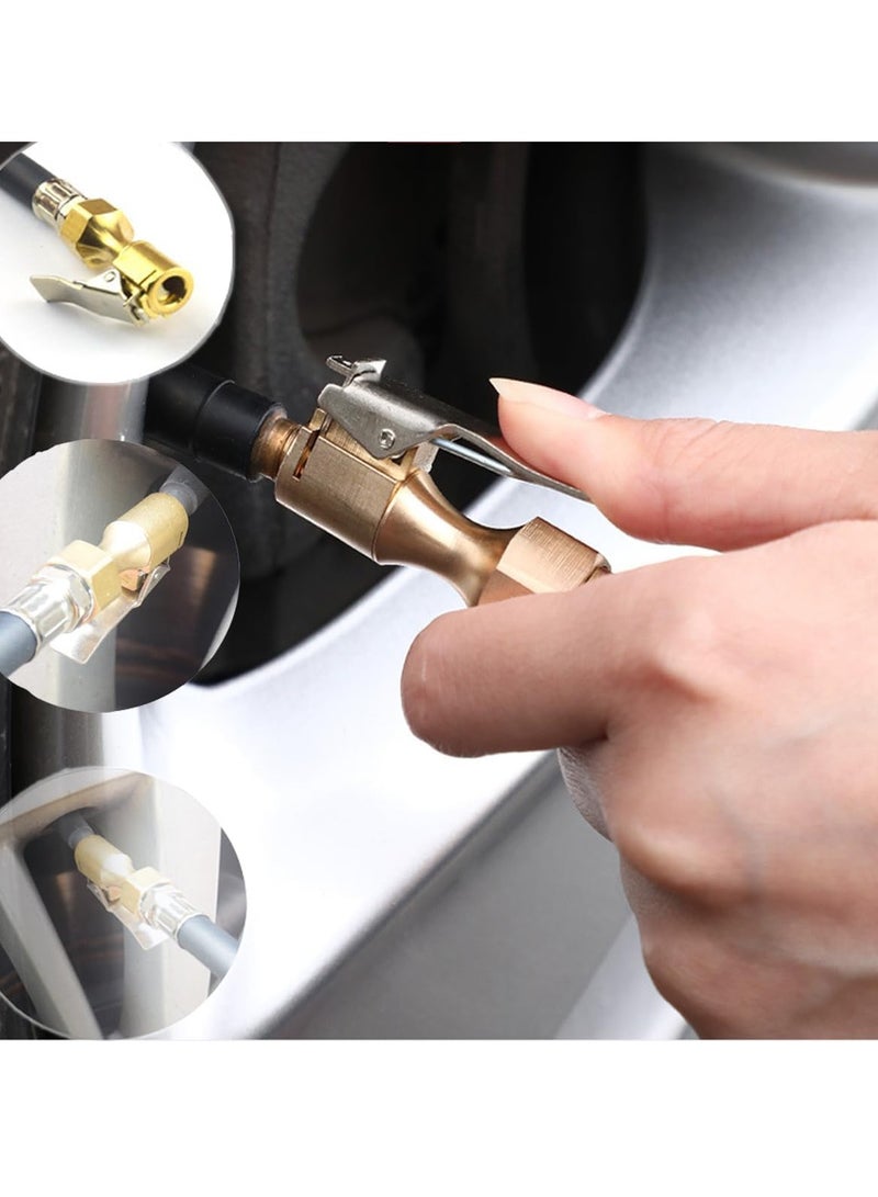 Generic Digital Tire Inflator with Pressure Gauge Air Chuck with Gauge for Air Compressor Quick Connect Coupler with Display Resolution Car Accessories for SUV RV Truck-250 PSI Air Chuck  - Image 2