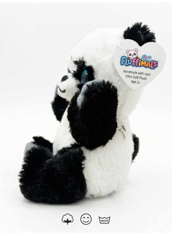 Fluffmals لعبة حيوانات محشوة ناعمة فلافمالز – باندا البامبو 15 سم - Image 1