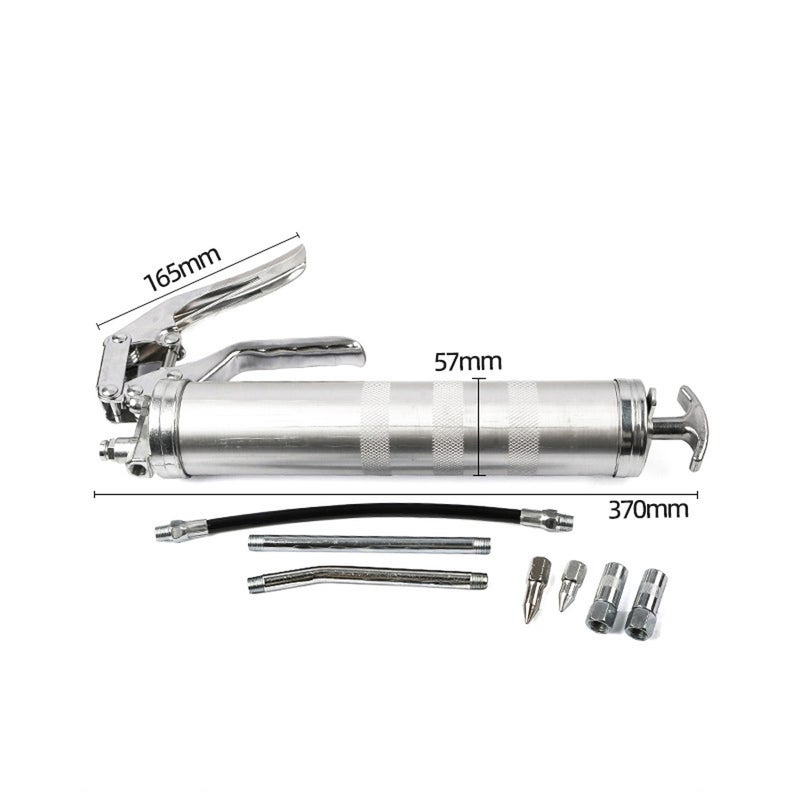 Manual Greasing Lube Tool: 400CC Aluminum Silver - Auto Bounceback Lock Catch, Stable 8mm Solid Pull Rod for Industrial Machinery, Automotive Maintenance - Image 4