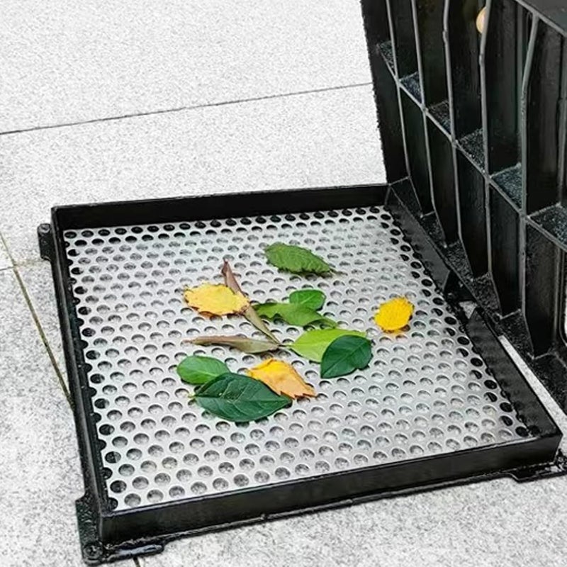 Outdoor Drainage grates, Square Steel Drain Cover 5mm Hole Covers Outdoor Indoor Shower, Garden Leaf Guard(10x10cm) - Image 3