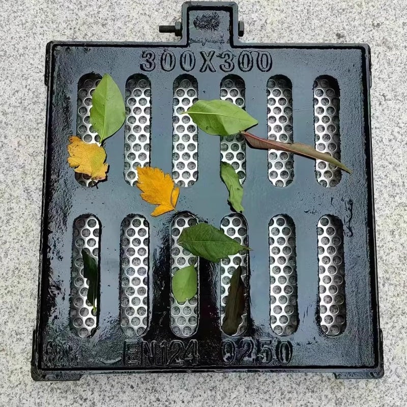Outdoor Drainage grates, Square Steel Drain Cover 5mm Hole Covers Outdoor Indoor Shower, Garden Leaf Guard(10x10cm) - Image 4