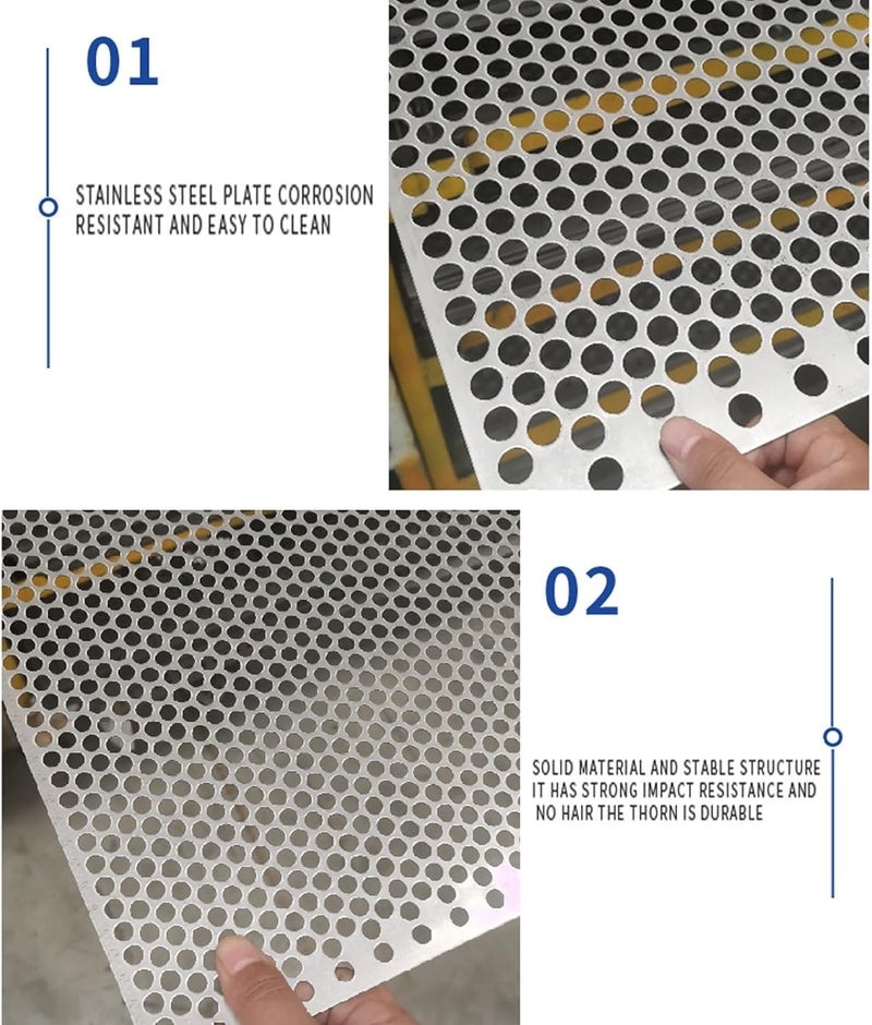 Outdoor Drainage grates, Square Steel Drain Cover 5mm Hole Covers Outdoor Indoor Shower, Garden Leaf Guard(10x10cm) - Image 2