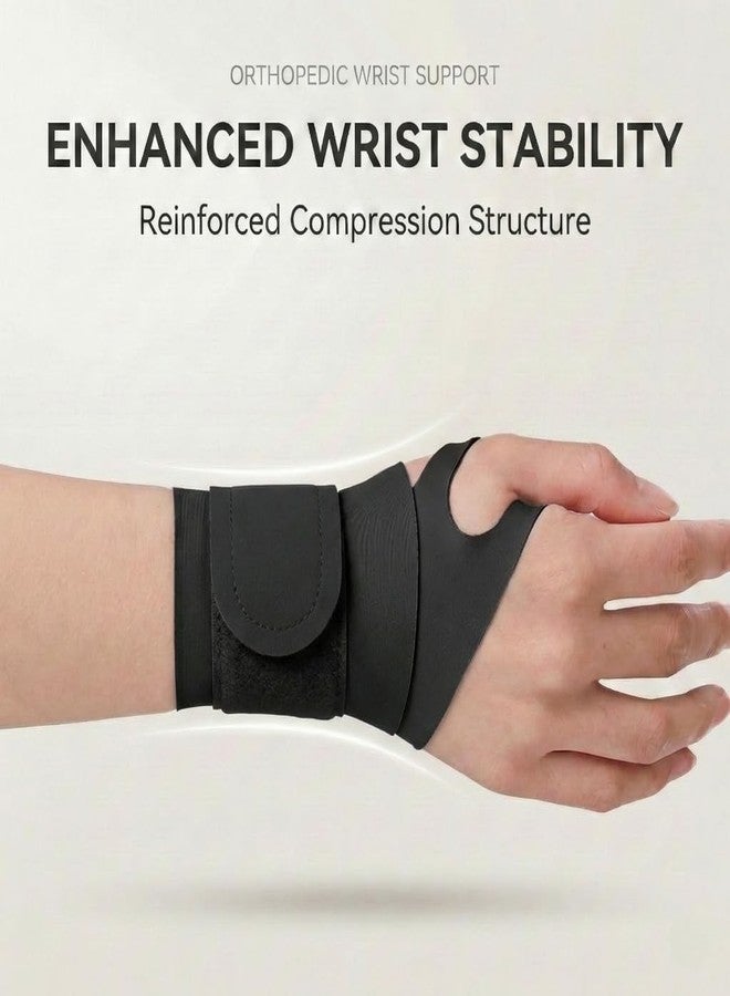 Cetaplast Lightweight Wrist Support for Gym & Sports – Skin-Friendly Adjustable Support for Tennis, Badminton & Orthopedic Injury Protection Black - Image 4