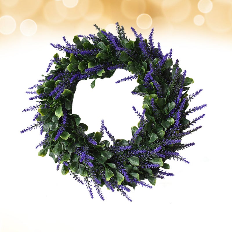 Country Style Simulation Garland Wedding Wreath Decoration Hanging Ornament Photography Props ( Lavender) - Image 1