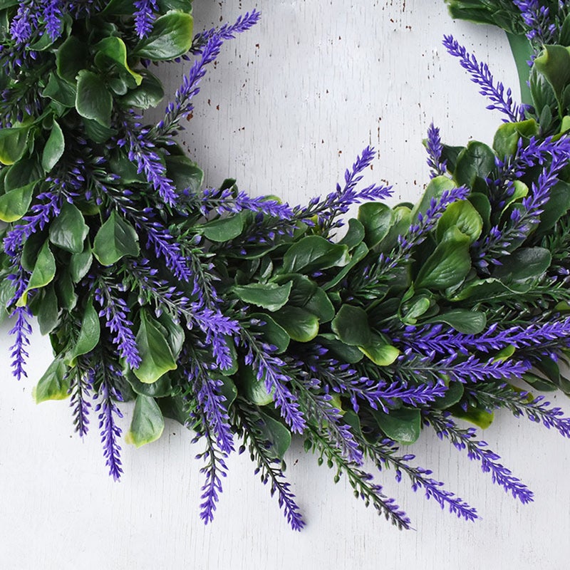 Country Style Simulation Garland Wedding Wreath Decoration Hanging Ornament Photography Props ( Lavender) - Image 2