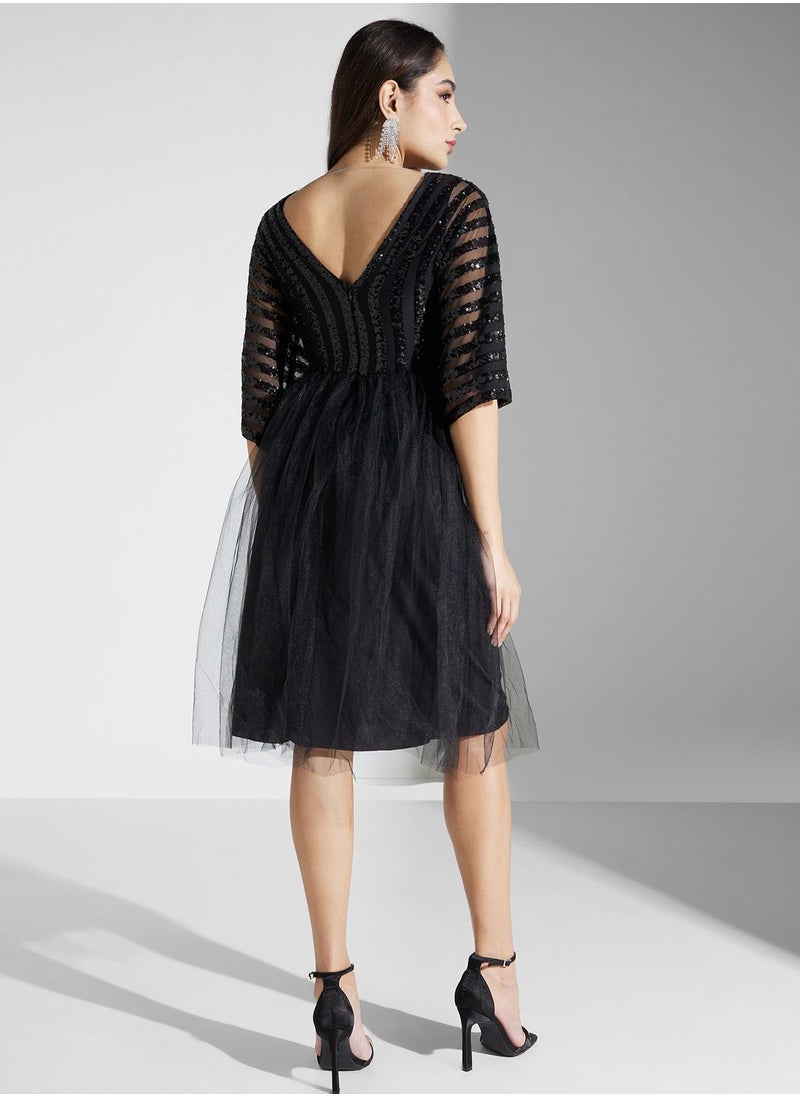 Ella Limited Edition Shimmer Flare Dress  - Image 2