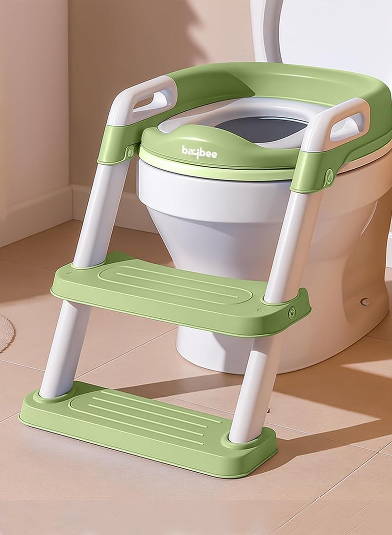 BAYBEE Baby Potty Seat With Ladder for Kids, Western Toilet Training Chair with Splash Guard & Cushion Seat | Toddler Toilet Seat | Potty Seat for 1-8 Years Boys & Girls - Image 1