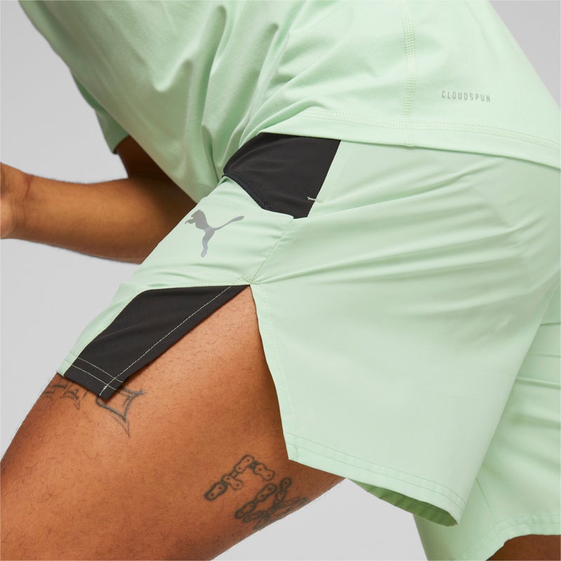 PUMA Run Ultraweave 7" Mens Green Running Shorts - Image 3