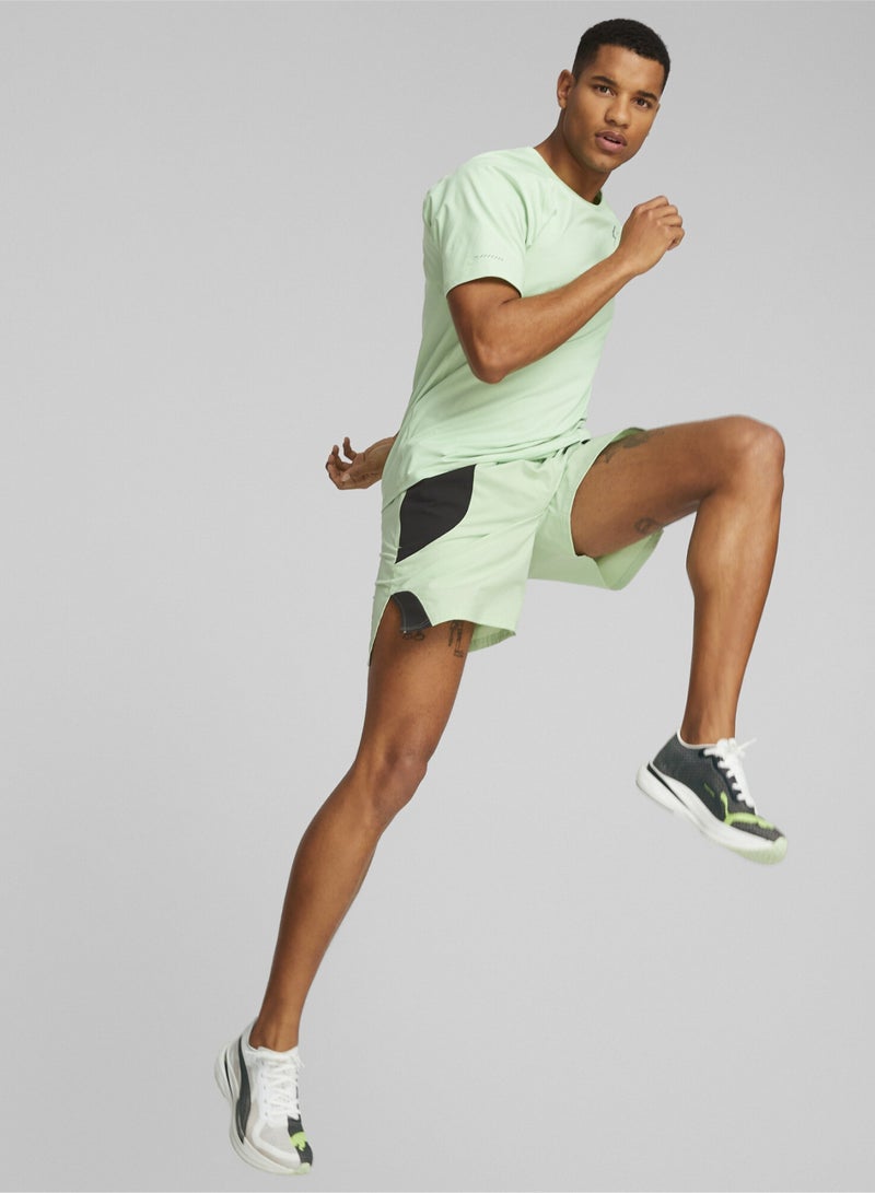PUMA Run Ultraweave 7" Mens Green Running Shorts - Image 1