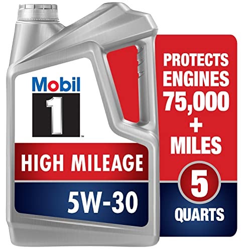 Mobil 1 High Mileage Full Synthetic Motor Oil 5W-30, 5 Quart - Image 1