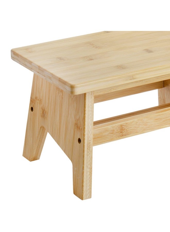 Lyellfe Bamboo Step Stool, Non-Slip One Step Stool, Potty Training Stool, Portable Sturdy Bedside Stool for High Beds, Kids Adults, Support up to 300lbs, Easy Assembly - Image 4