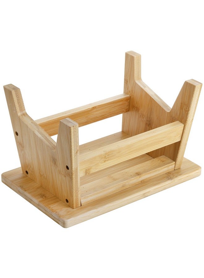 Lyellfe Bamboo Step Stool, Non-Slip One Step Stool, Potty Training Stool, Portable Sturdy Bedside Stool for High Beds, Kids Adults, Support up to 300lbs, Easy Assembly - Image 3