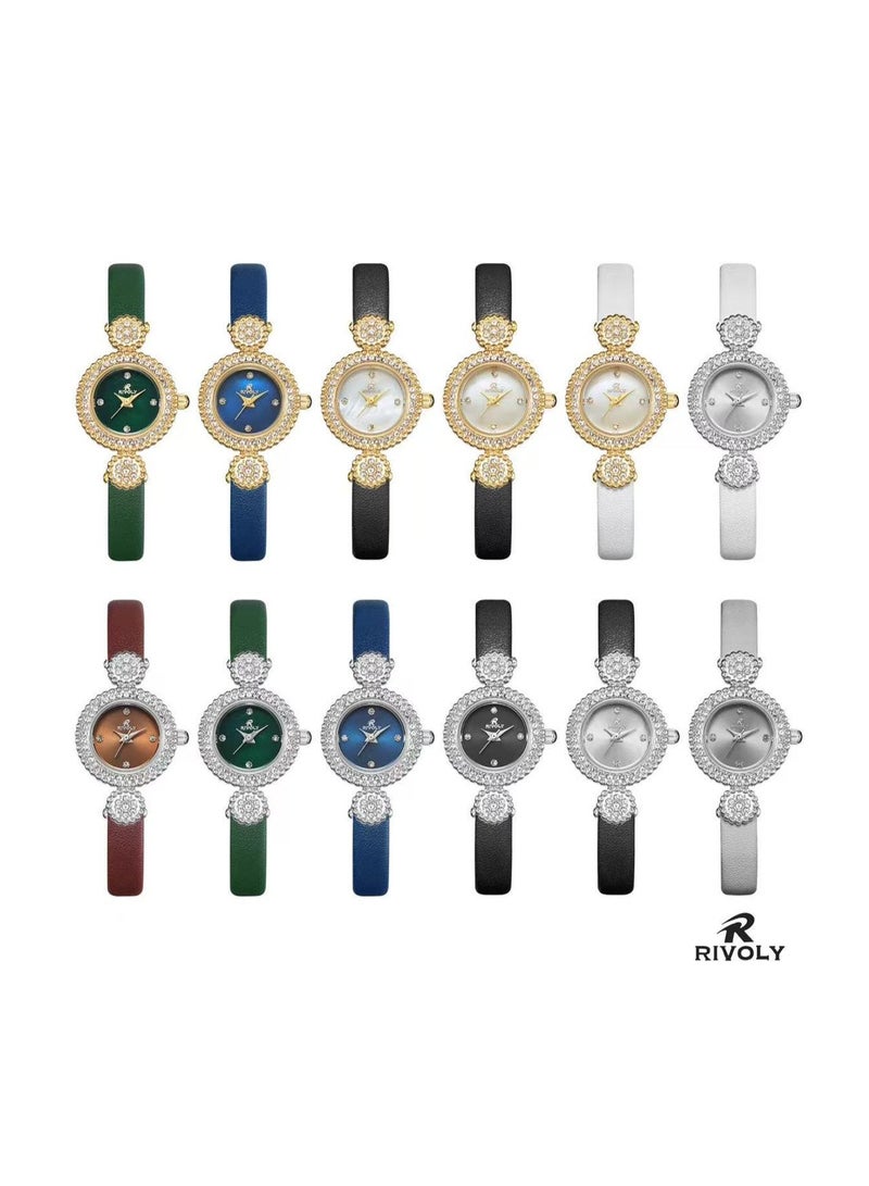 ريفولي ساعة يد نسائية فاخرة من RIVOLY – تصميم أنيق بلمسة كريستالية - Image 2