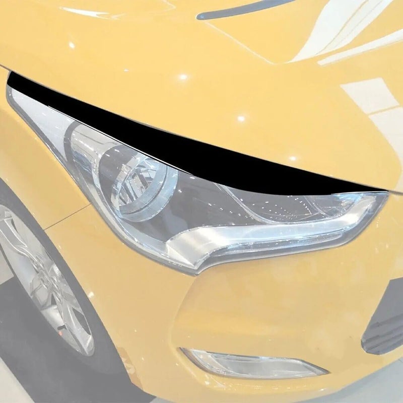 Vuzmode Gloss Black Headlight Eyebrow Trim for Hyundai Veloster - Image 5