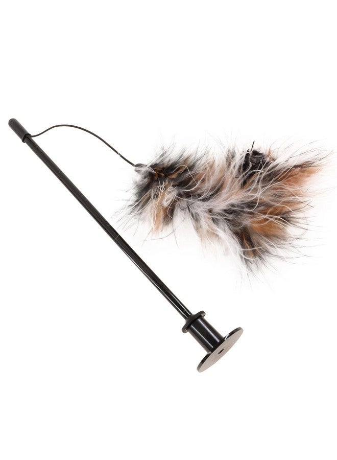 Bergan Coastal Pet Turbo Teaser Cat Toy - Interactive Cat Feather Toy and Cat Wand - Attach to Cat Towers & Scratcher Pads - Assorted - 10" - Image 1