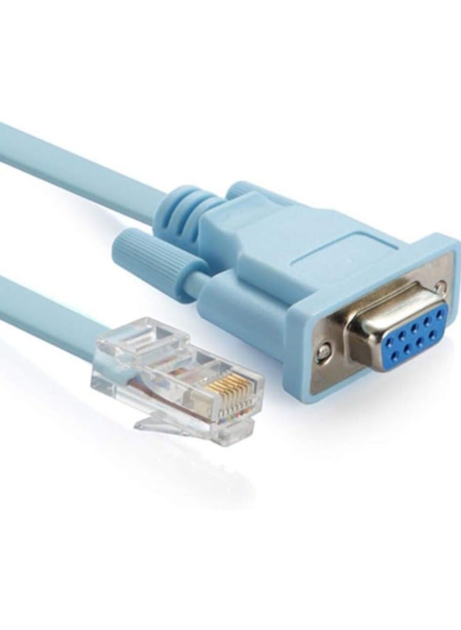 erorex Console Cable, RJ45 Ethernet to RS232 DB9 Computer Port Serial Parent Router Network Adapter Cable for Compatible Cisco Router, Firewall, Switch 1.5 meter - Image 2