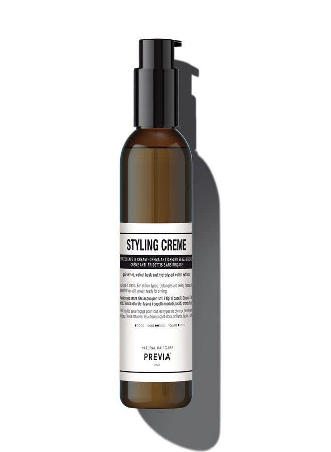 PREVIA Anti Frizz Leave-In Creme - Vegan Frizz Control Styling Cream for All Hair Types with Apricot Extract - Paraben Free Sulfate Free - 6.7 oz - Image 1