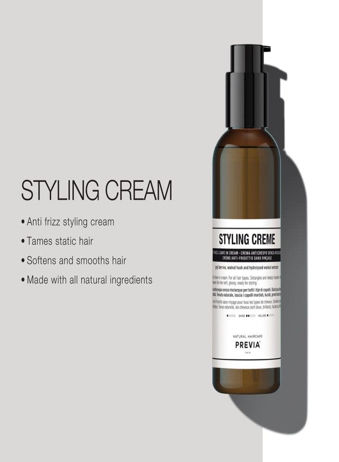 PREVIA Anti Frizz Leave-In Creme - Vegan Frizz Control Styling Cream for All Hair Types with Apricot Extract - Paraben Free Sulfate Free - 6.7 oz - Image 2
