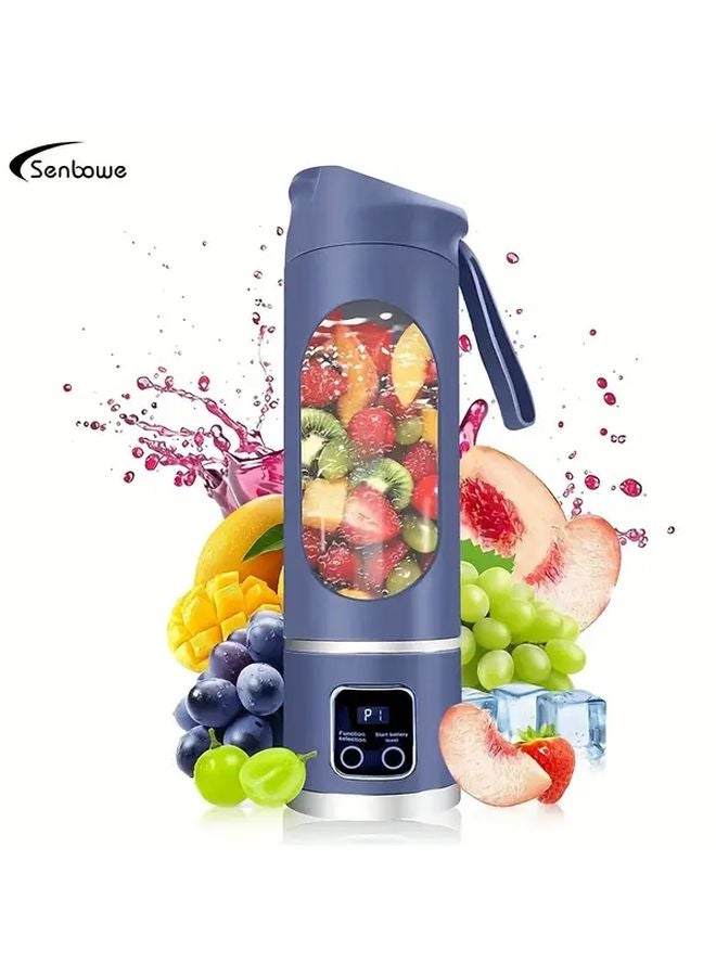 Purple Portable Blender USB Charging 3 Speeds 15 22oz For Juice Milkshake Travel - Image 1
