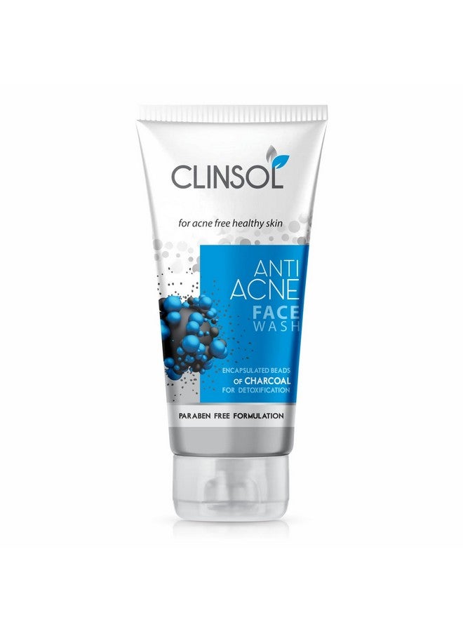Men & Women'S Clinsol Anti Acne Charcoal Face Wash With Encapsulated Beads Of Charcoal For Detoxifying, Helps To Make Healthy And Acne-Free Skin (70G Each)-Combo Pack Of 3