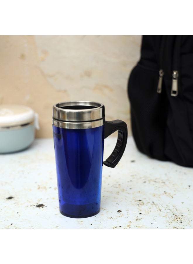 Royalford Double Wall Travel Mug Ss Inner Pot Hot Cold, 12X9X18 Cm Assorted Colour 480ml - Image 1
