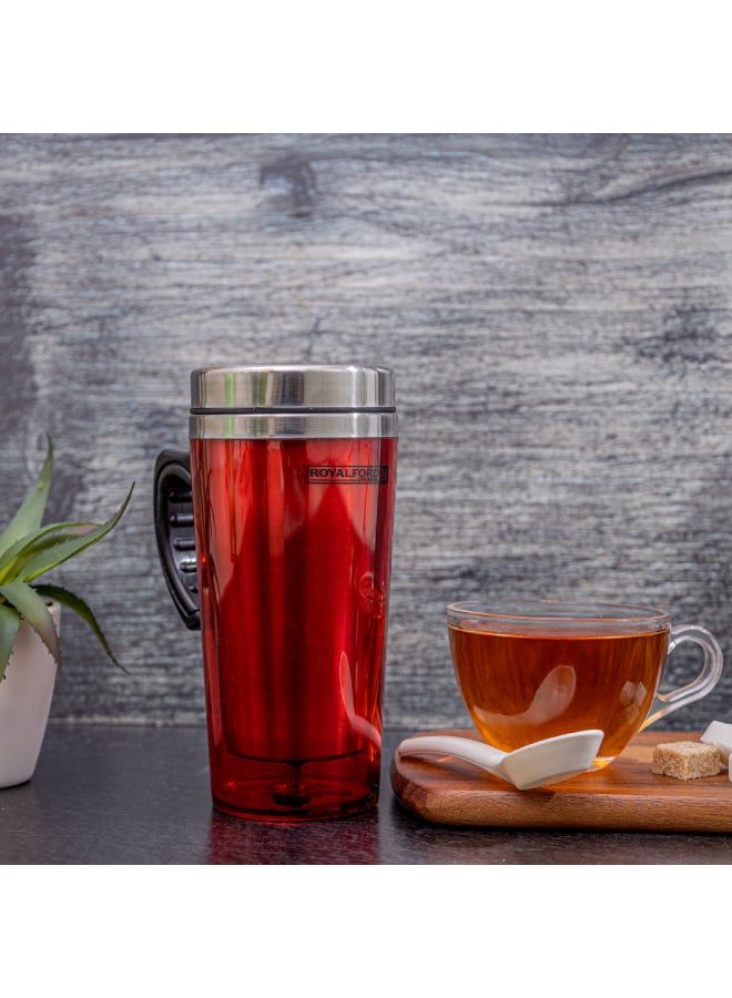 Royalford Double Wall Travel Mug Ss Inner Pot Hot Cold, 12X9X18 Cm Assorted Colour 480ml - Image 5