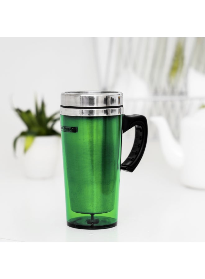 Royalford Double Wall Travel Mug Ss Inner Pot Hot Cold, 12X9X18 Cm Assorted Colour 480ml - Image 2