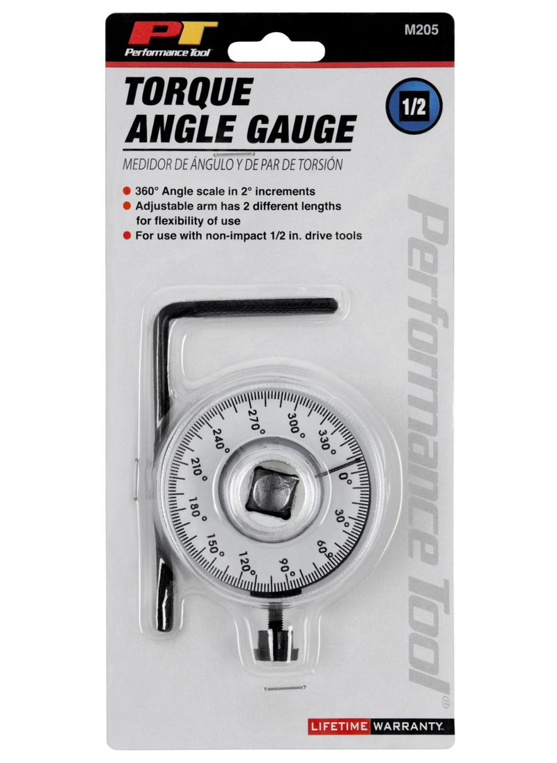 Performance Tool - M205 1/2 Inch Torque Angle Gauge Tool 360 Degree Angle Scale - Image 1