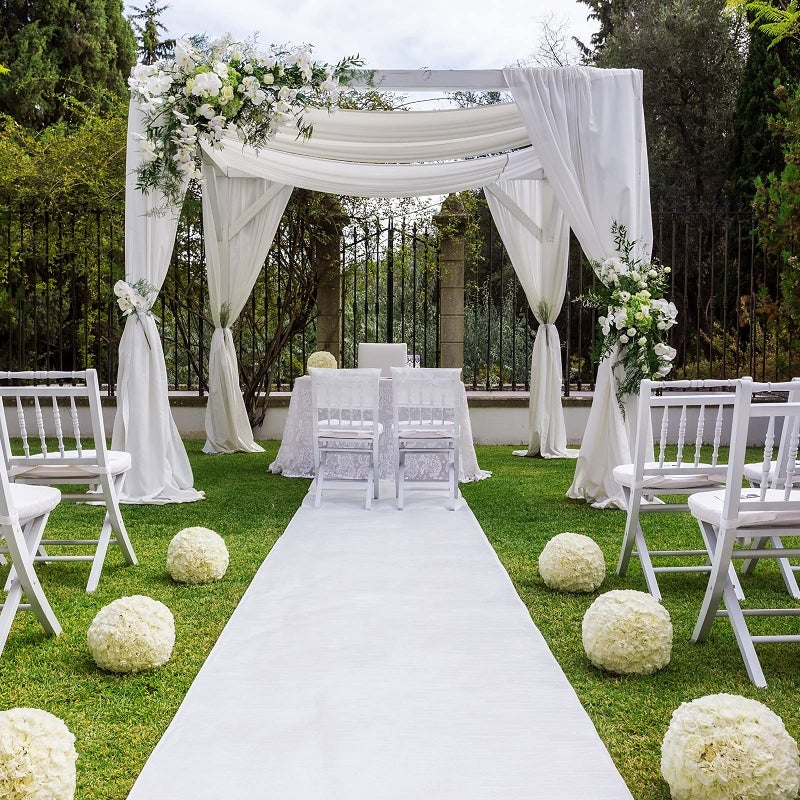 Shappy Carpet Runner Rug 55GSM Thickness with Carpet Tape Hallway Rug for Wedding Party Graduate Dance Floor Outdoor Accessories(White  2.6 x 30 Feet) - Image 5