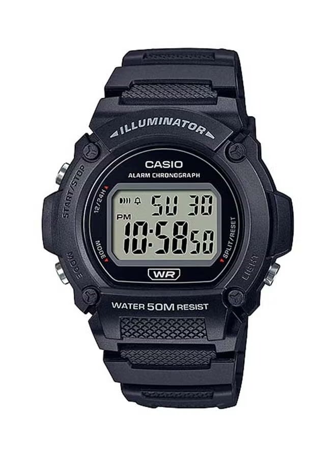 Casio Digital Sports Watch illuminator, Alarm Chronograph, 50M Water Resistant, Black Resin Strap - Image 1