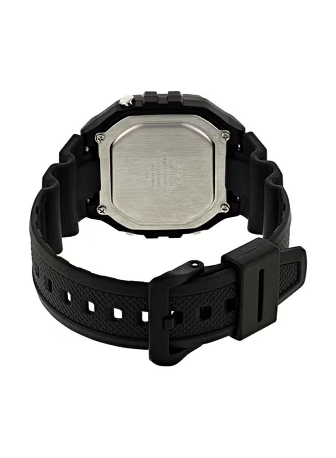 Casio Digital Sports Watch illuminator, Alarm Chronograph, 50M Water Resistant, Black Resin Strap - Image 2