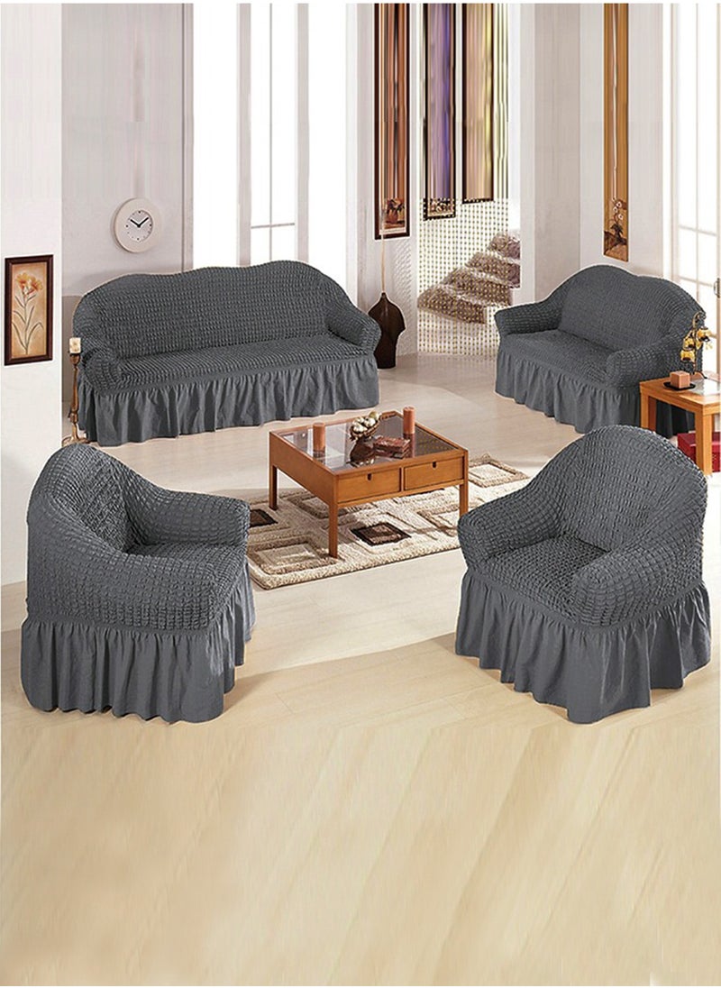 Elastic Sofa Cover with Skirt,Stretch Sofa Slipcover Furniture Protector Washable Soft Couch Cover for Living Room Elastic Fabric Sofa Cover with Skirt, For Living Room Bed Room For one seater sofa(Dark Grey) - pzsku/ZA36CDF1A72AC00C66D18Z/45/_/1726132571/4526f4ff-9553-4f74-8964-01c146bf50d7