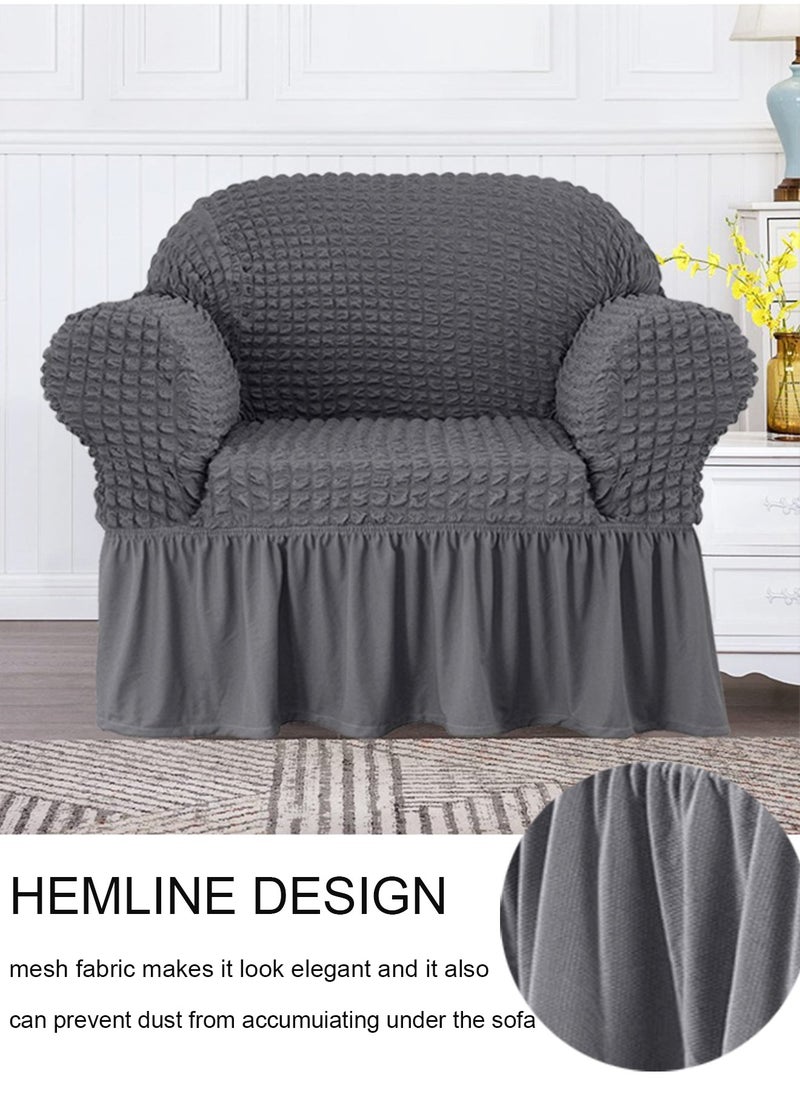 Elastic Sofa Cover with Skirt,Stretch Sofa Slipcover Furniture Protector Washable Soft Couch Cover for Living Room Elastic Fabric Sofa Cover with Skirt, For Living Room Bed Room For one seater sofa(Dark Grey) - pzsku/ZA36CDF1A72AC00C66D18Z/45/_/1731995339/05449f72-fb52-4266-92b8-369726091cdb